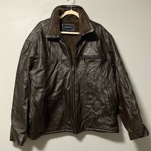 Joseph & Feiss Brown leather winter jacket